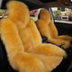 1PC New Sheepskin Fur Car Seat Cover Universal Wool Car Cushion Case Cover Front Car Seat Cover Car Accessories Car Seats Car-styling Car Interior Christmas Gift