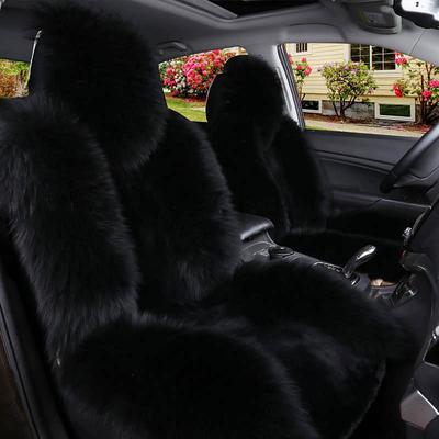 1pc Sheepskin Fur Car Seat Cover Universal, Wool Car Cushion Case, Front Seat Cover, Christmas Gift