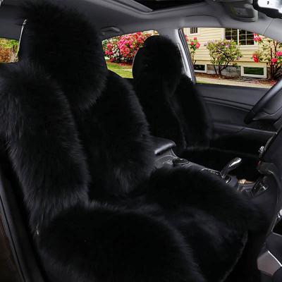 1PC New Sheepskin Fur Car Seat Cover Universal Wool Car Cushion Case Cover Front Car Seat Cover Car Accessories Car Seats Car-styling Car Interior Christmas Gift