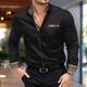 Men's Shirt Satin Shirt Button Up Shirt Casual Shirt Black White Pink Navy Blue Long Sleeve Plaid Color Block Lapel Daily Vacation Patchwork Clothing Apparel Fashion Casual Smart Casual