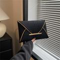 Women's Clutch Clutch Bags PU Leather for Evening Bridal Wedding Party Breathable Durable Solid Color Black Yellow Blue