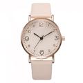 Women Quartz Watch Minimalist Casual Wristwatch Digital dial Waterproof PU Leather Watch