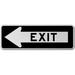 Traffic & Warehouse Signs - Exit Left Sign - Weather Approved Aluminum Street Sign 0.04 Thickness - 18 X 24