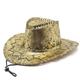 Western Cowboy Hat for Men and Women Wide Brim Cowboy Cowgirl Hats Authentic Gunslinger Hat Retro Vintage Style Jazz Hat with Windproof Rope