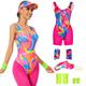 Movie Rollerblade Outfits Doll Y2K Cowgirl Suits Jumpsuit Dress Hot Pink Men's Women's Couple's Cosplay Costume Mardi Gras Halloween Carnival Masquerade