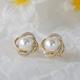 1 Pair Stud Earrings For Women's Daily Date Beach Imitation Pearl Rhinestone Alloy Vintage Style Fashion
