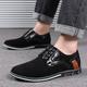 Men's Oxford Shoes Business Casual Daily Wear-resistant Lace-Up Leather Air-permeable Black Blue Summer Men's Shoes