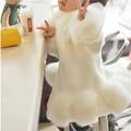 Kids Girls' Faux Fur Coat Solid Color Fashion Performance Coat Outerwear 2-9 Years Spring Black White Pink