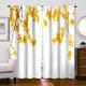 2 Panels Golden Roses Curtain Drapes Blackout Curtain For Living Room Bedroom Kitchen Window Treatments Thermal Insulated Room Darkening