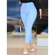 Women's Dress Work Pants Skinny Cropped Pants Ankle-Length Micro-elastic High Waist Fashion Streetwear Outdoor Work claret Black S M Summer Fall