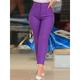 Women's Dress Work Pants Skinny Cropped Pants Ankle-Length Micro-elastic High Waist Fashion Streetwear Outdoor Work claret Black S M Summer Fall