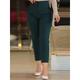 Women's Dress Work Pants Skinny Cropped Pants Ankle-Length Micro-elastic High Waist Fashion Streetwear Outdoor Work claret Black S M Summer Fall