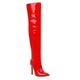 Women's Boots Valentines Gifts Sexy Boots Heel Boots Party Daily Solid Colored Over The Knee Boots Thigh High Boots Stiletto Heel Pointed Toe Patent Leather Zipper Black White Red