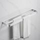 Towel Hanger Wall Mounted Towel Rail Space Aluminum Self Adhesive Towel Holder Double Pole No Drilling for Toilets Bathroom60CM