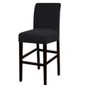 Stretch Bar Stool Cover Counter Stool Pub Chair Slipcover Black for Dining Room Cafe Barstool Slipcover Removable Furniture Chair Seat Cover Jacquard Fabric with Elastic Bottom