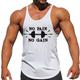 Muscle Dumbbell No Pain No Gain Sports Daily Designer Men's 3D Printing Tank Top Vest Top Sleeveless T Shirt for Men Sports Outdoor Holiday Gym T shirt Black White Dark Blue Sleeveless Crew Neck Shirt