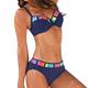 Women's Swimwear Bikini 2 Piece Plus Size Swimsuit 2 Piece Push Up Sexy High Waisted for Big Busts Color Block Beach Wear Chic Modern Bathing Suits