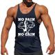 Graphic Muscle No Pain No Gain Sports Daily Designer Men's 3D Printing Tank Top Vest Top Sleeveless T Shirt for Men Sports Outdoor Holiday Gym T shirt Black White Dark Blue Sleeveless Crew Neck Shirt