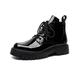 Men's Boots Combat Boots Chunky Boots Patent Leather Shoes Lug Sole Casual British Daily Patent Leather Waterproof Height Increasing Booties / Ankle Boots Zipper Black Fall Winter
