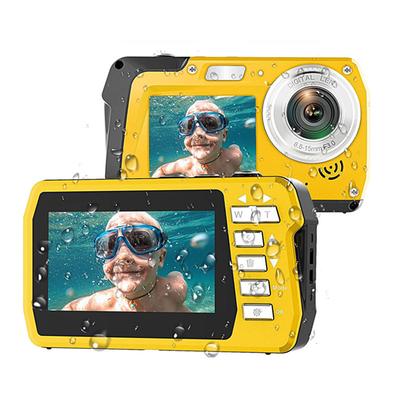 4K30FPS Waterproof Camera 56MP Underwater Cameras UHD Video Recorder Selfie IPS Dual Screens(3/2) 10FT Waterproof Digital Camera for Snorkeling on Vacation 1700mAh