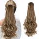 Claw Clip Ponytail Extension 20 Inch Clip in Wavy Ponytail Hair Extensions Long Pony Tails for Women Extensions Ash Blonde Mix Light Brown Wave Hairpiece