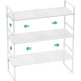 Cabinet Organizer Shelf Expandable Spice Rack Space Saving Pantry Cabinet Counter Under Sink Storage Shelves Inside Cabinet Storage Shelf Rack for Kitchen Bathroom Home Office White 3 Packs