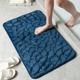 Cobblestone Embossed Bathroom Bath Mat, Memory Foam Pad, Washable Bath Rugs, Rapid Water Absorbent, Non-Slip, Washable, Thick, Soft And Comfortable Carpet For Shower Room