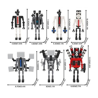 7 Pcs Skibidi Toilet men Compatible with LE -GO building blocks Skibidi Toilet Man vs Monitor Man Titan TV Man Audio Man Toy