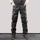 Men's Cargo Pants Cargo Trousers Trousers Parachute Pants Leg Drawstring Multi Pocket Straight Leg Plain Comfort Wearable Outdoor Daily Going out 100% Cotton Sports Stylish Camouflage Blue Camouflage