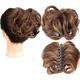 Messy Curly Wavy Hair Bun Claw Clip In Tousled Updo Hair Extensions Curly Wavy Synthetic Hair Bun Scrunchie Hair Piece