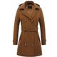 Women's Winter Coat Long Overcoat with Belt Fall Pea Coat wirh Hood Elegant Windproof Warm Trench Coat with Pockets Contemporary Casual Trendy Jacket Long Sleeve Black Army Green Camel