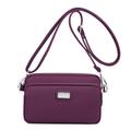 Women's Crossbody Bag Shoulder Bag Hobo Bag Nylon Outdoor Daily Holiday Zipper Large Capacity Waterproof Lightweight Solid Color Leather Pink Light and elegant purple Black