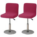 2 Pcs Stretch Bar Stool Cover Grey Pub Counter Stool Chair Slipcover Square Swivel Barstool Chair Cover for Dining Room Cafe Non Slip with Elastic Bottom