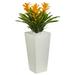 Nearly Natural 26in. Triple Bromeliad Artificial Plant in Planter Yellow
