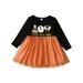 Baby Girl New Year Dress Toddler Long Sleeve Sequined Mesh A-Line Princess Dresses