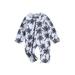 Suanret Toddler Baby Boys Rash Guard Swimsuit Long Sleeve Zip-up Shark Print Beachwear Summer Swimwear White 6-12 Months