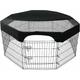 Couverture de parc pour animaux de 24 8 panneaux Octagonal Pet Fence Netting Cover Waterproof Shade