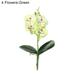 Beautiful Handmade DIY Craft Bridal Decor Wedding Decoration Phalaenopsis Bouquet Artificial Flowers Butterfly Orchid 4 FLOWERS-GREEN