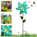 Sueyeuwdi Gifts for Women fake plants Flower Flower Outdoor Garden Stick Stake Decor Summer Metal Yard Artificial Flowers Fake Flowers Room Decor 30*30*4cm