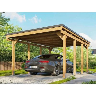 Direct Abris - Carport bois autoporté castellane 1 voiture - 373x555 cm