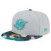 Men's New Era Gray Miami Dolphins Active Camo 59FIFTY Fitted Hat