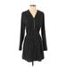 Express Casual Dress: Black Polka Dots Dresses - Women's Size X-Small