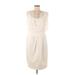 Akris Punto Casual Dress - Sheath: Ivory Solid Dresses - Women's Size 8