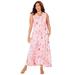 Plus Size Women's Morning to Midnight Maxi Dress (With Pockets) by Catherines in Sweet Coral Floral Bandana (Size 4X)