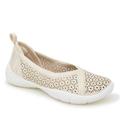 Women's Emma Slip On Flat by JBU in Cream Shimmer (Size 6 1/2 M)