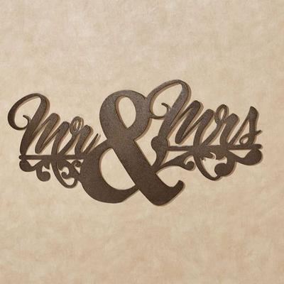 Wedded Bliss Mr & Mrs Wall Art Sign Bronze , Bronz...