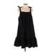 Shein Casual Dress - Mini Cold Shoulder Sleeveless: Black Solid Dresses - Women's Size 12