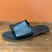 Madewell Shoes | Madewell The Boardwalk Post Slide Sandal In Black Leather Women’s Size 8.5 | Color: Black | Size: 8.5