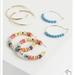 Torrid Jewelry | Nwt Torrid Beaded Hoops Set Of 3 - Multicolor | Color: Blue/Gold | Size: Os