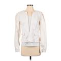 Ann Taylor LOFT Jacket: Short White Solid Jackets & Outerwear - Women's Size Small